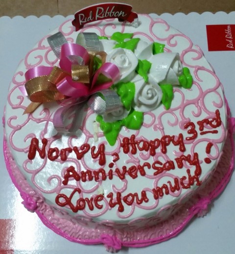 3rd wedding anniversary cakes